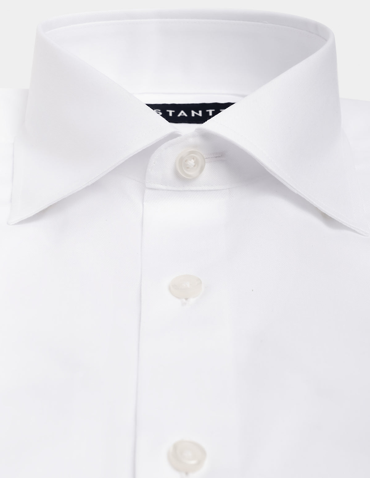 stantt dress shirts Wrinkle-Resistant Twill Light Grey Dress Shirt No Pocket / Standard Buttons