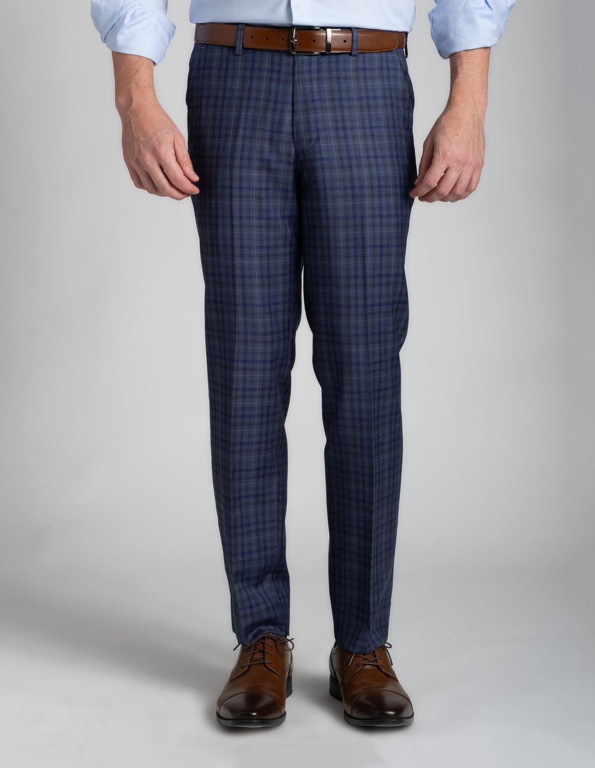 blue dress for baby girl Classic Wool Checks Dress Pant
