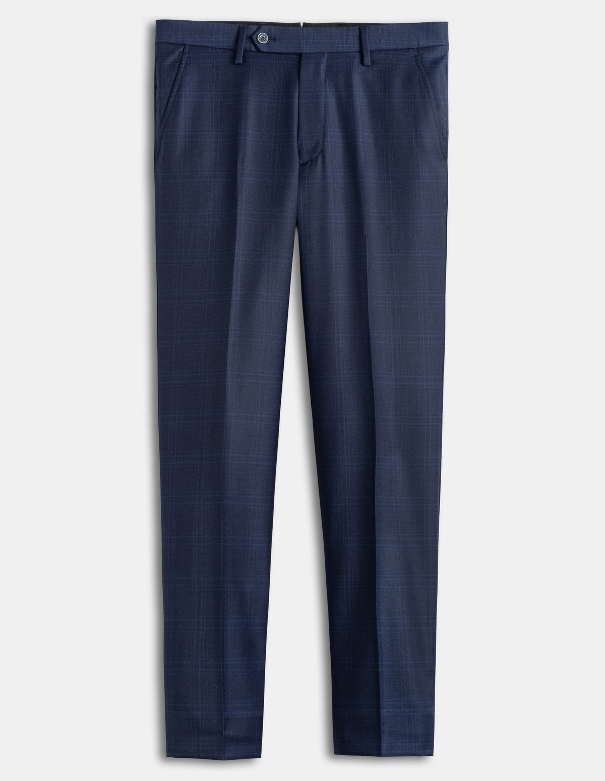 Classic Wool Dress Pant - Navy Single Pleat / Waistband Extension / Top Stitch Hem Classic Wool Dress Pant - Navy Single Pleat / Waistband Extension / Top Stitch Hem