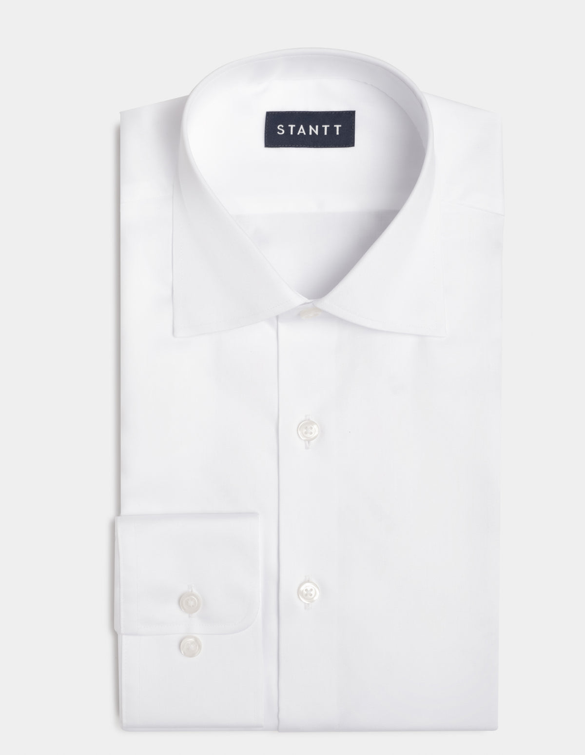 Wrinkle-Resistant Twill White Dress Shirt – Stantt