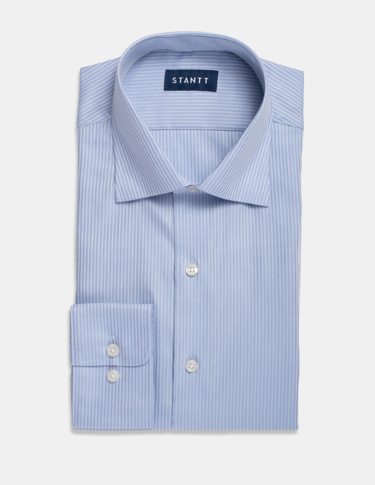 stantt dress shirts Wrinkle-Resistant Stretch Twill White Shirt No Pocket / Premium Custom Buttons and the versatility to go from desk to dinner with ease. Stretch Navy Dress Shirt No