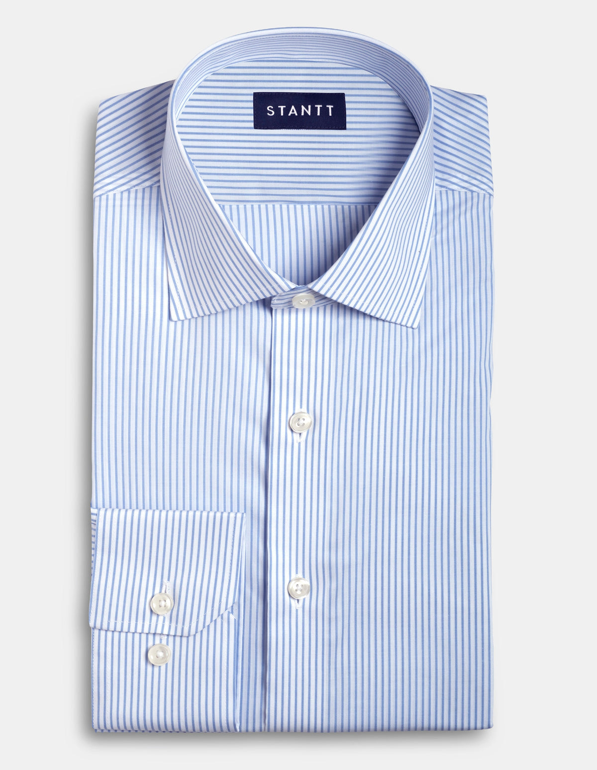 blue bengal stripe dress shirt Everyday Blue Bengal Stripe Casual Shirt Non-Iron, Wrinkle-Resistant & Breathable
