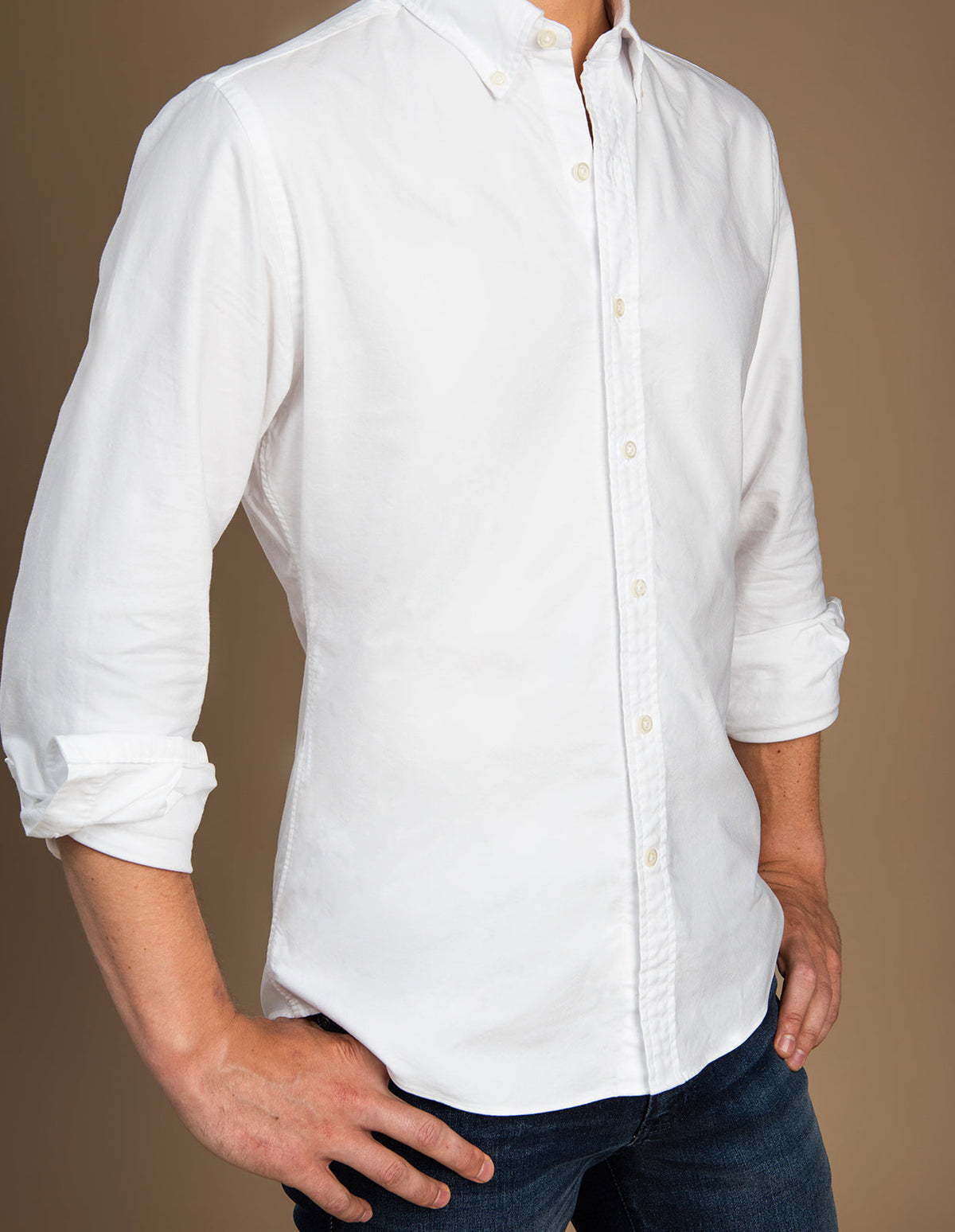 Soft Wash Oxford - White