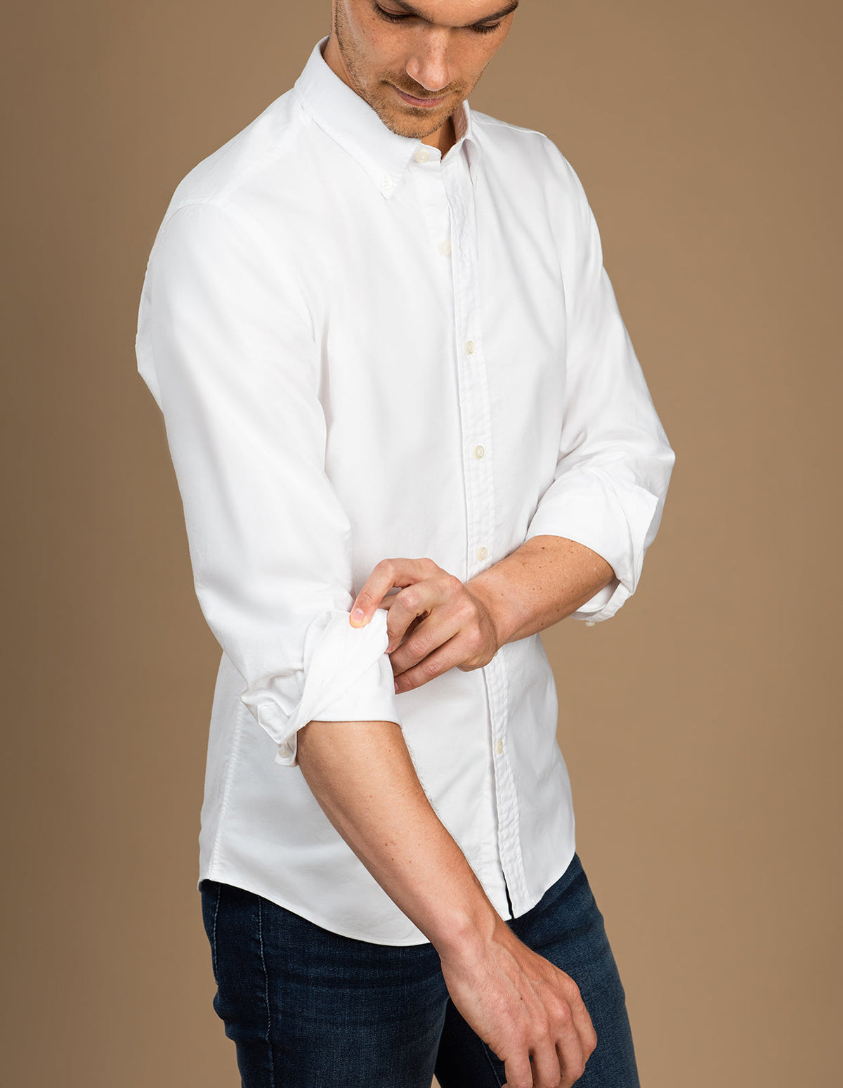 Soft Wash Oxford - White