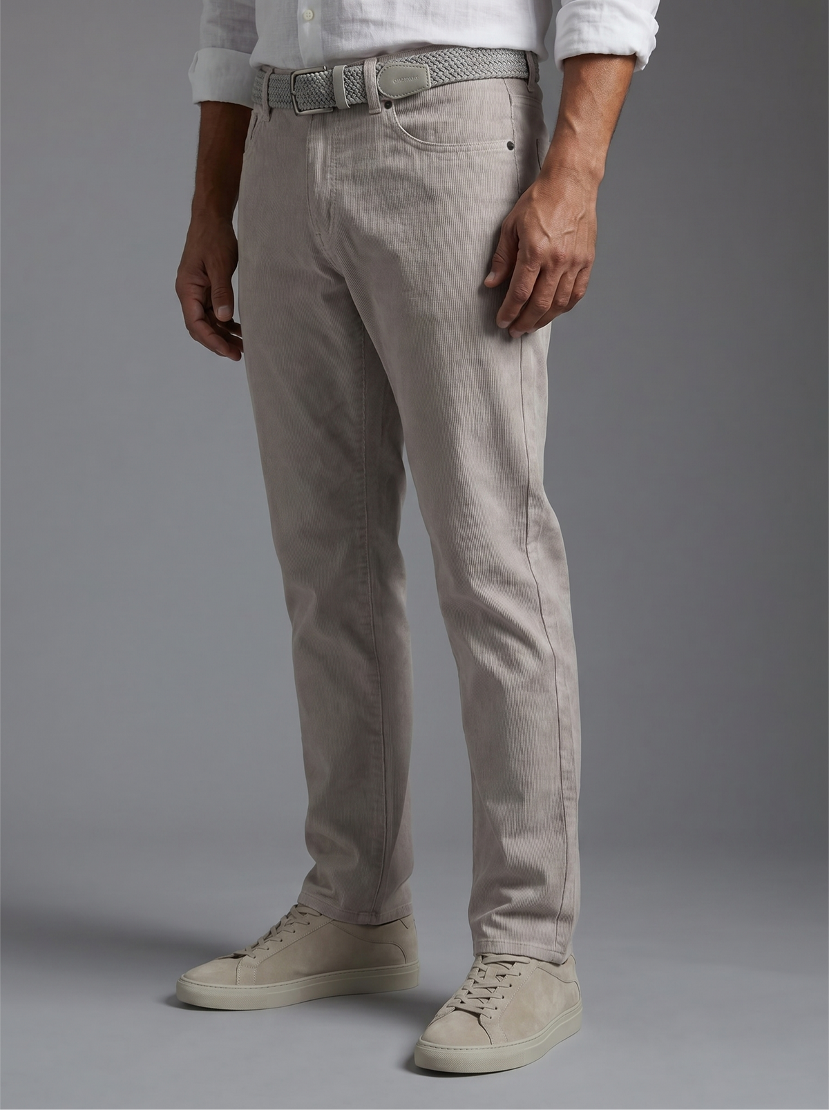 stretch cotton dress pants Textured Garment Washed Stretch Cotton Suit Pants for Tall Men in Evening Blue 34 / 40 / Evening Blue