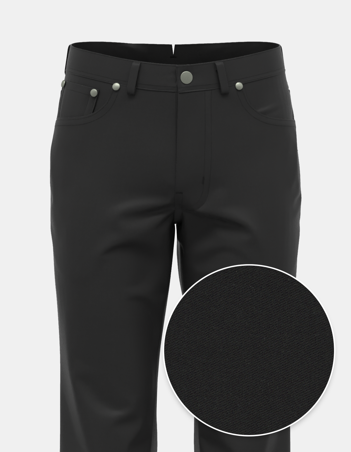 Cotton Stretch Black Five Pocket Pants – Stantt