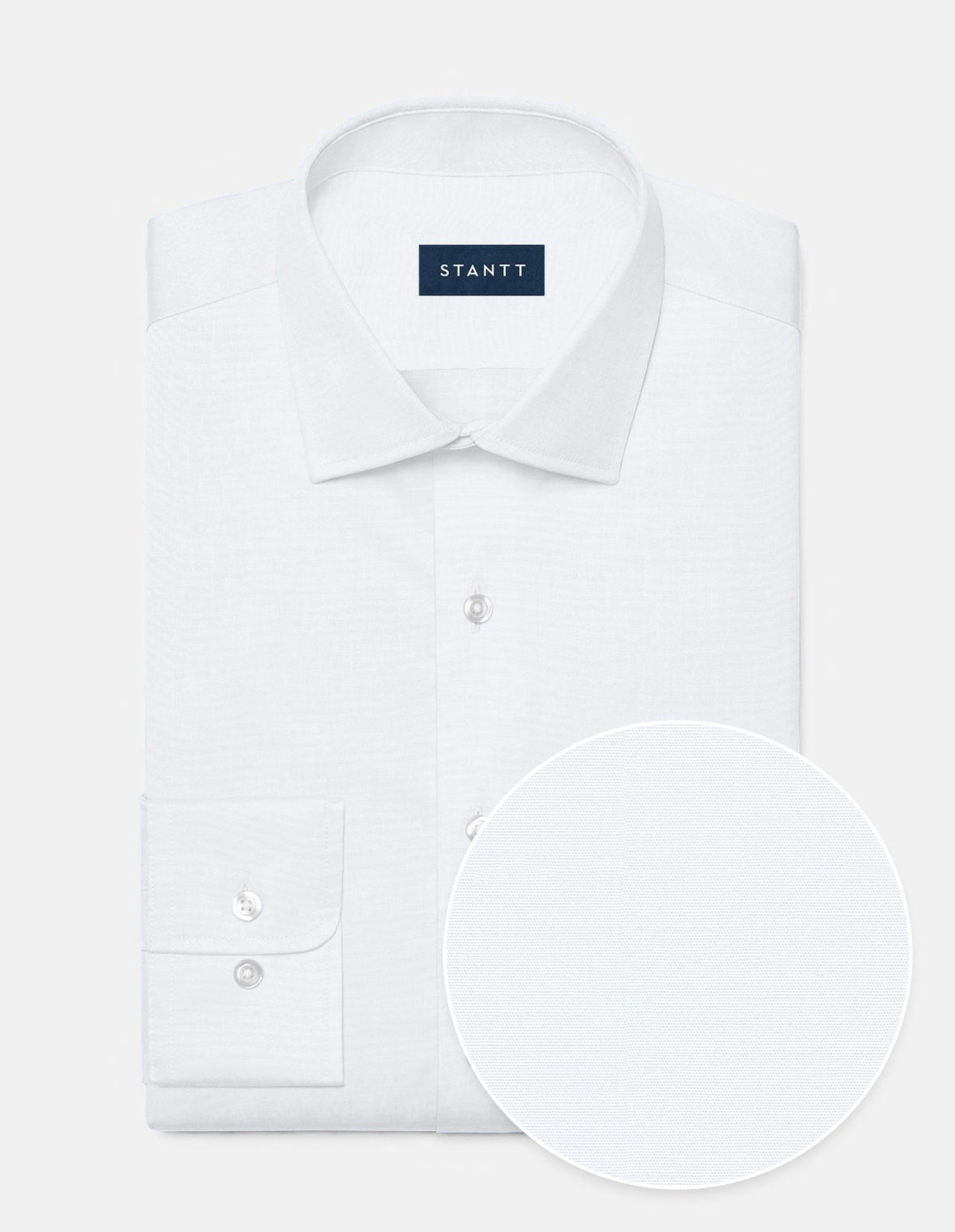 stantt dress shirts Stretch White Dress Shirt Pocket / Custom Buttons