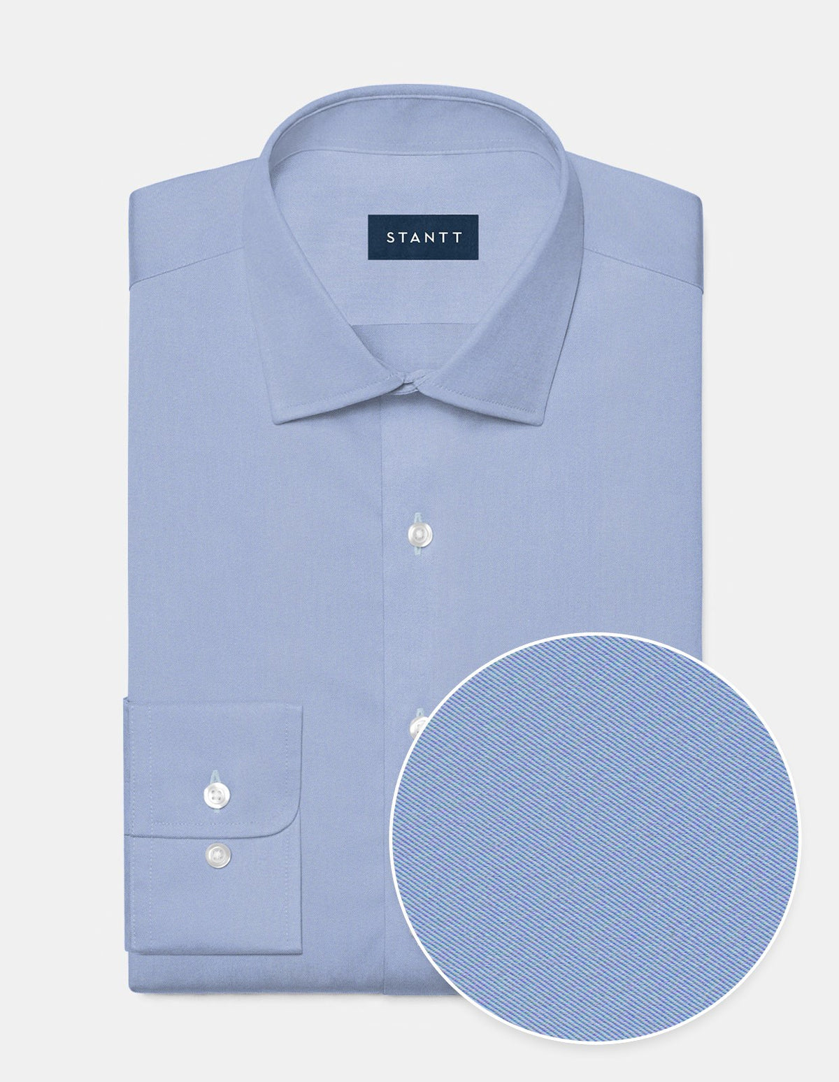 Performance Twill Light Blue Dress Shirt Pocket / Standard Buttons Performance Twill Light Blue Dress Shirt Pocket / Standard Buttons