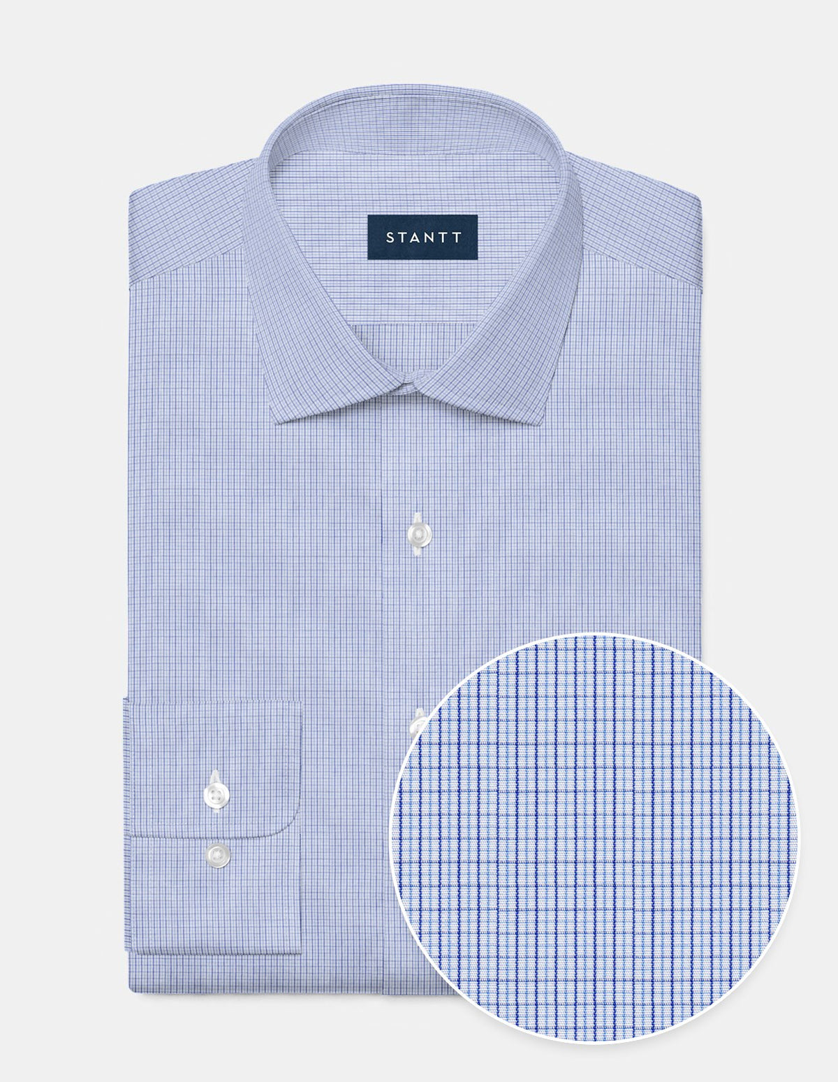 thin blue line dress shirt Greenwich Light Blue Micro Stripe Shirt
