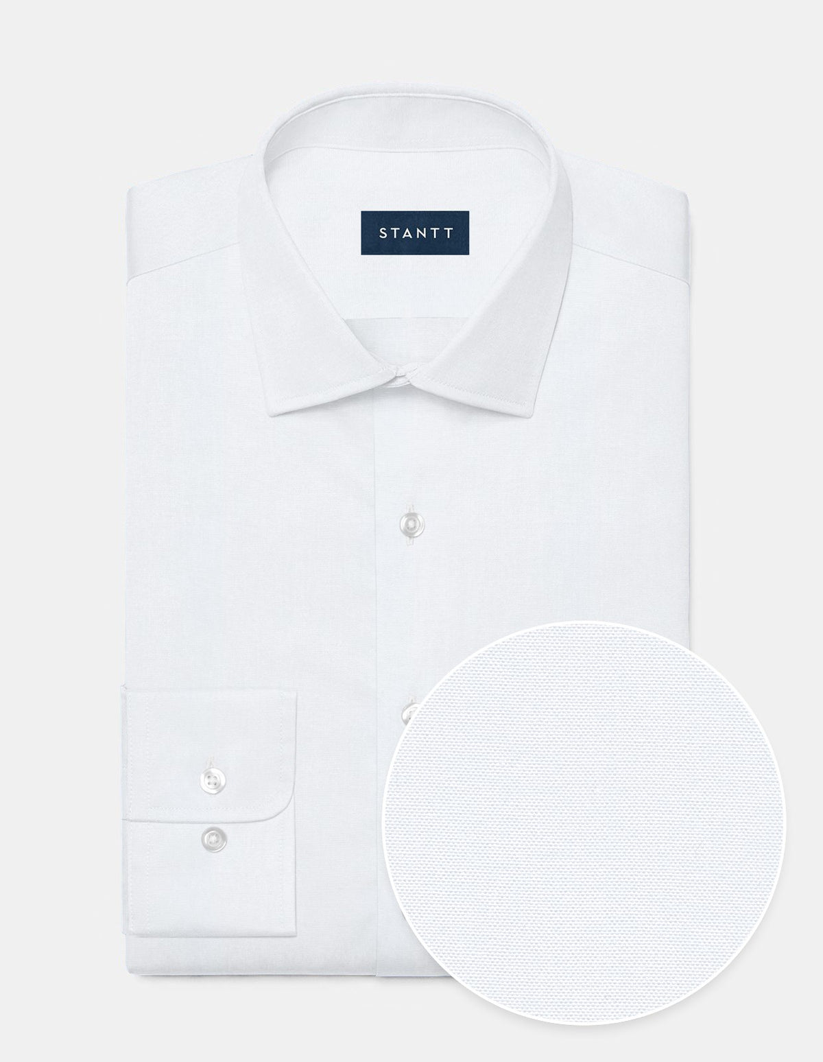 pinpoint oxford dress shirt White No Pocket / Custom Buttons GUIZIO Nova Slip Mini day wrinkle LowStock:42717562437683 Size:M - 30/31