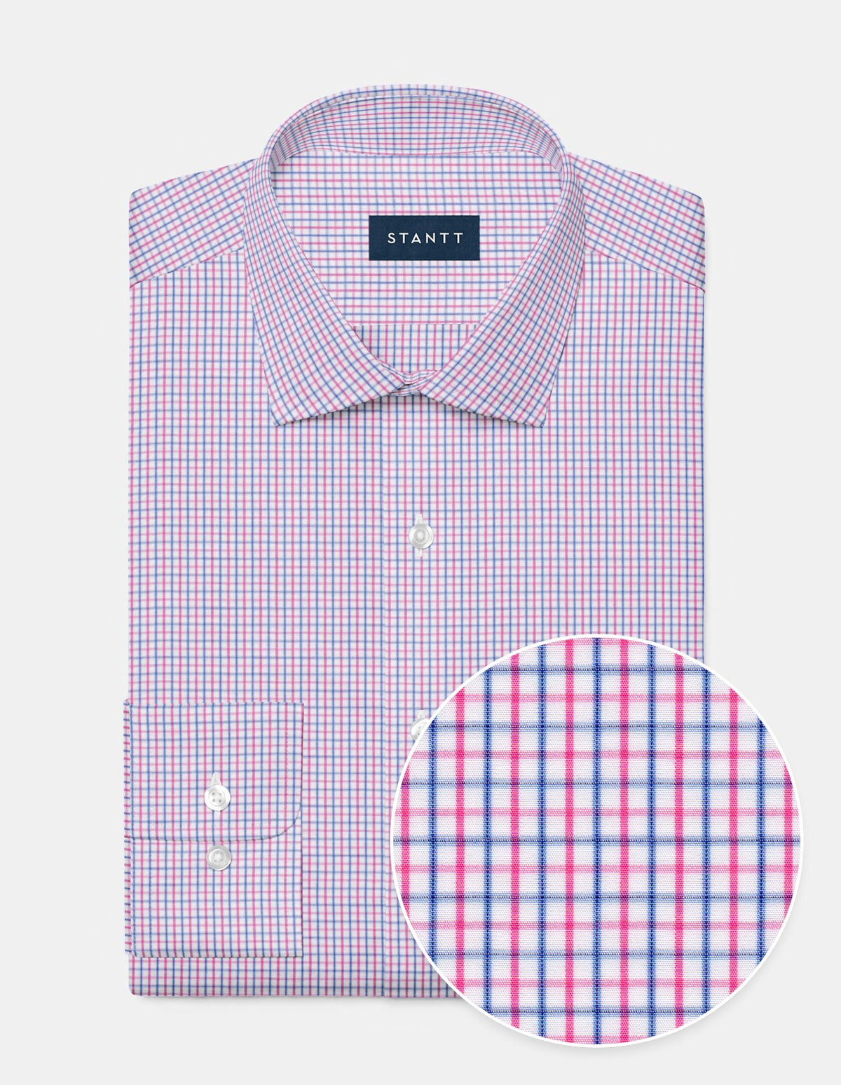 Wrinkle-Resistant Pinpoint Oxford Blue Dress Shirt Stantt Wrinkle-Resistant Pinpoint Oxford Blue Dress Shirt Stantt