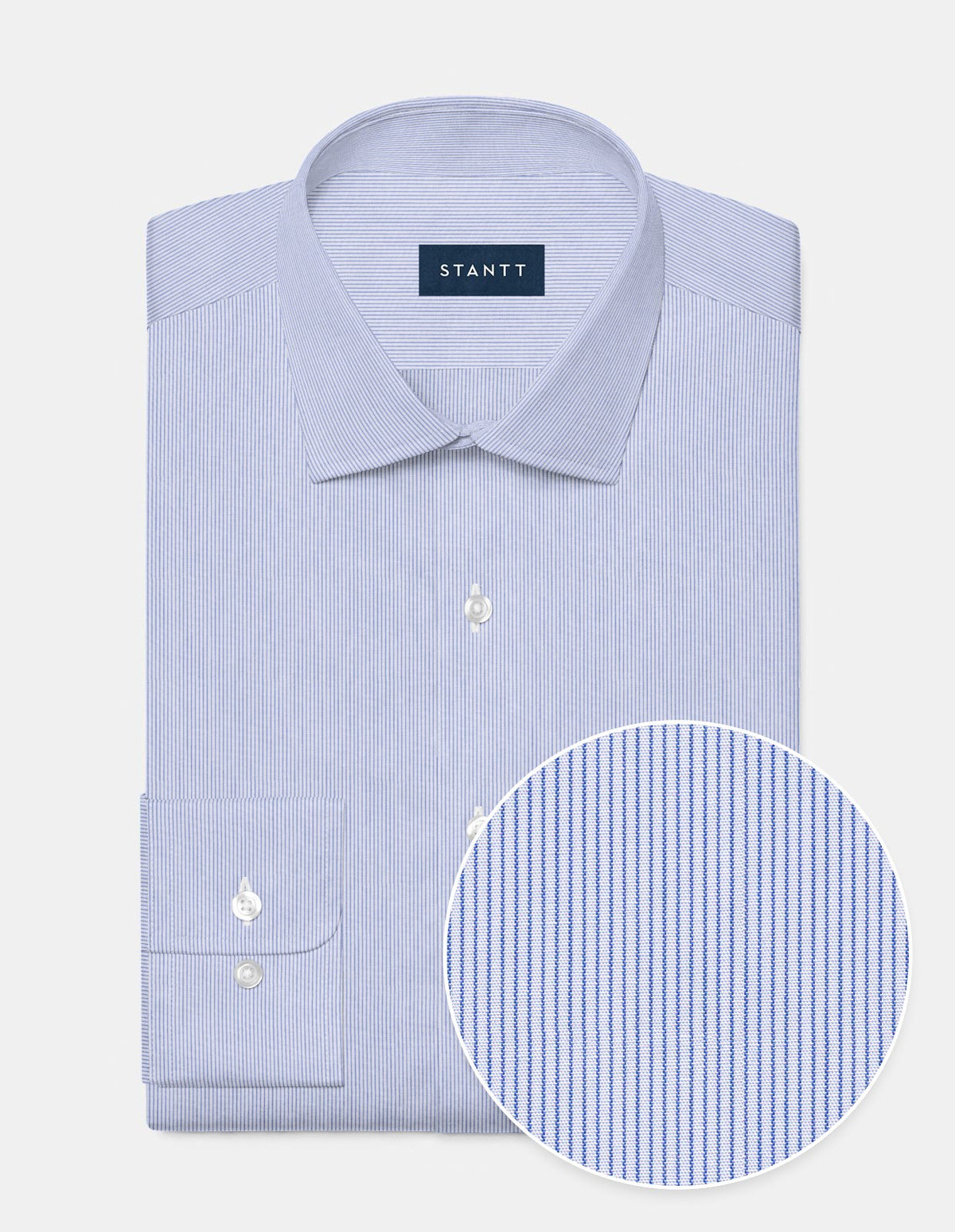 Hairline Stripe Blue Dress Shirt – Stantt