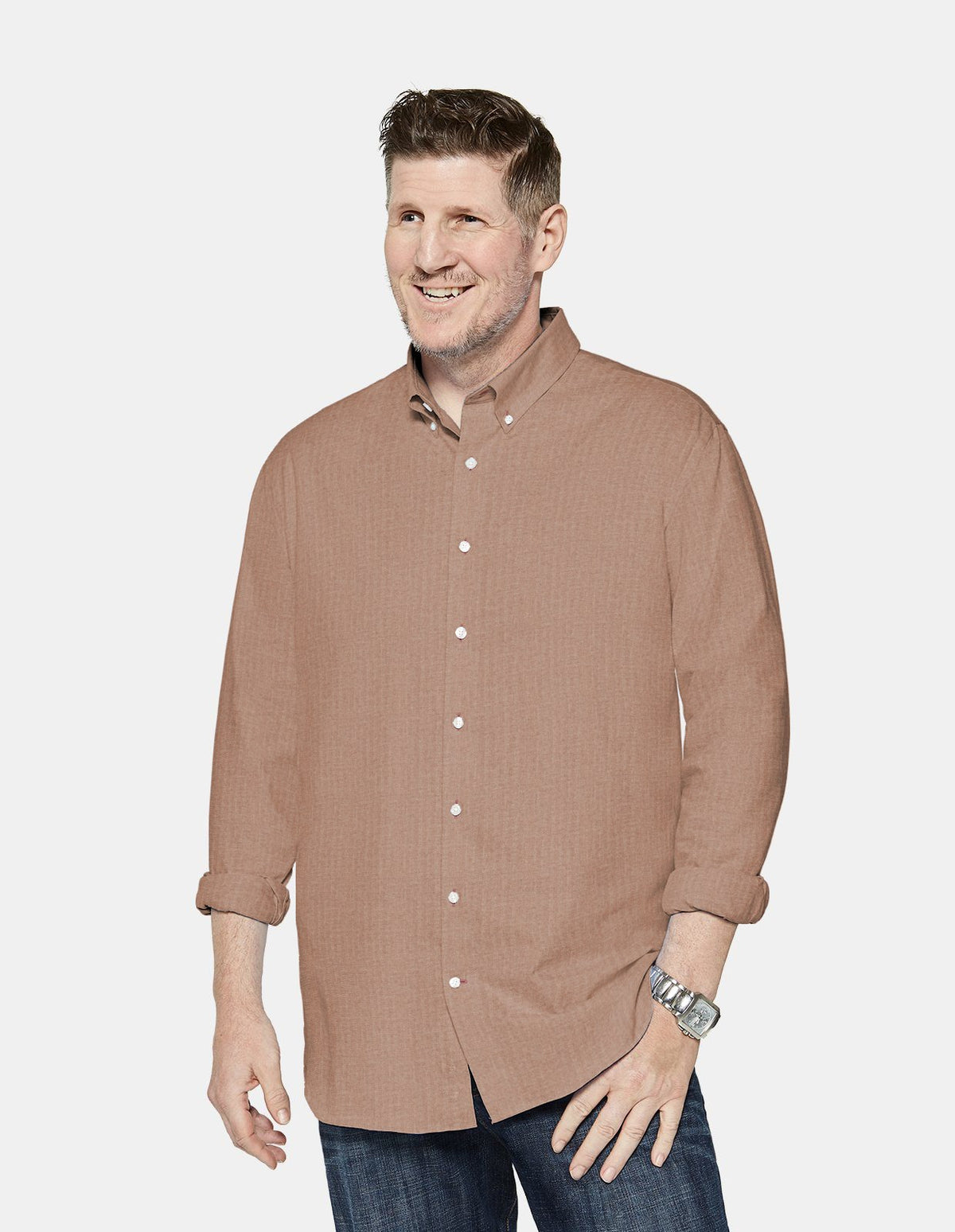 brown gingham dress shirt Livvy Top in Brown Gingham XS