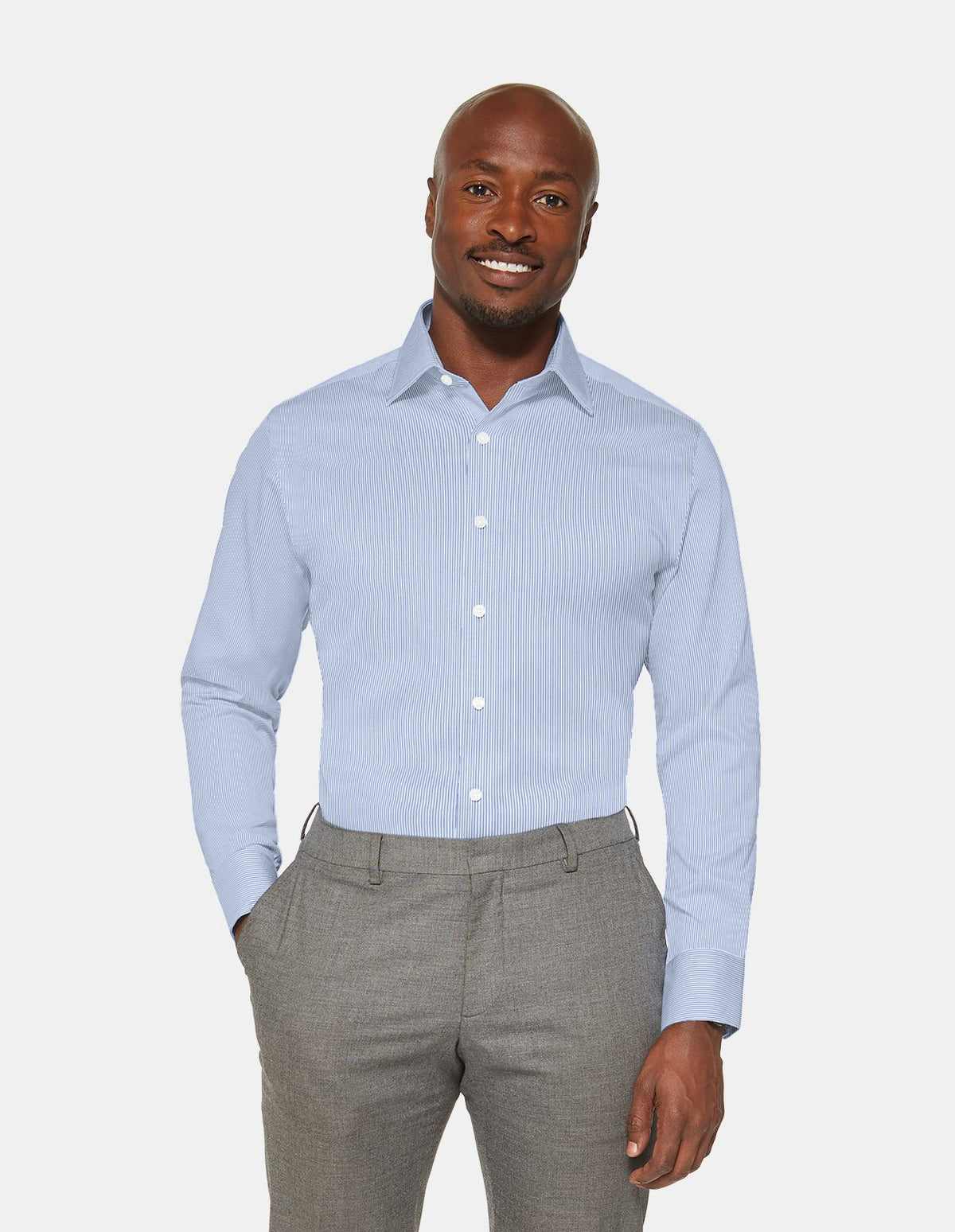 Performance Twill Light Blue Dress Shirt – Stantt
