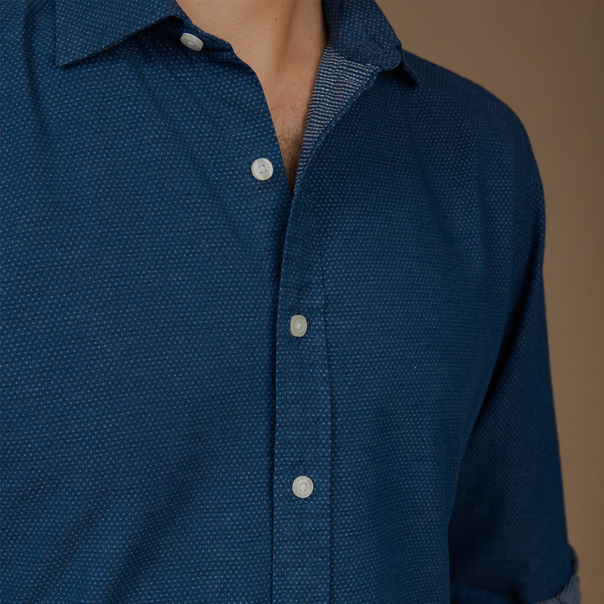 Monogram Short-Sleeved Chambray Shirt - Men - Ready-to-Wear