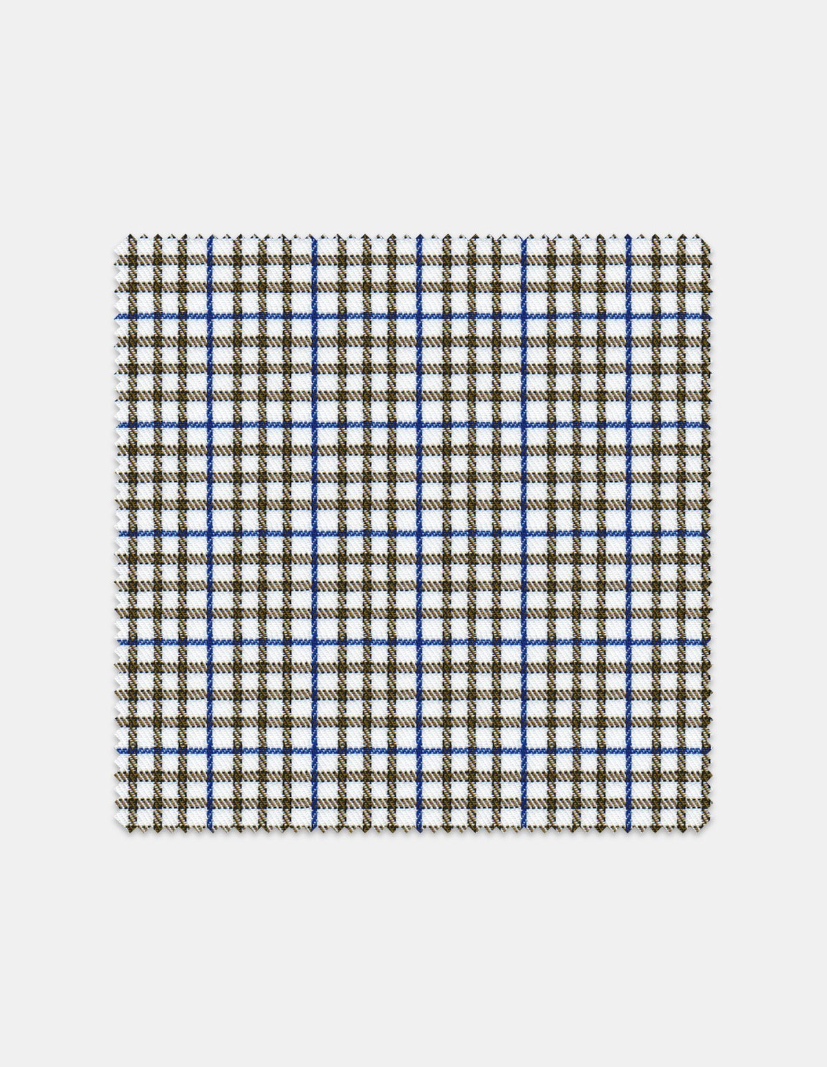 Brown And Cobalt Blue Overcheck