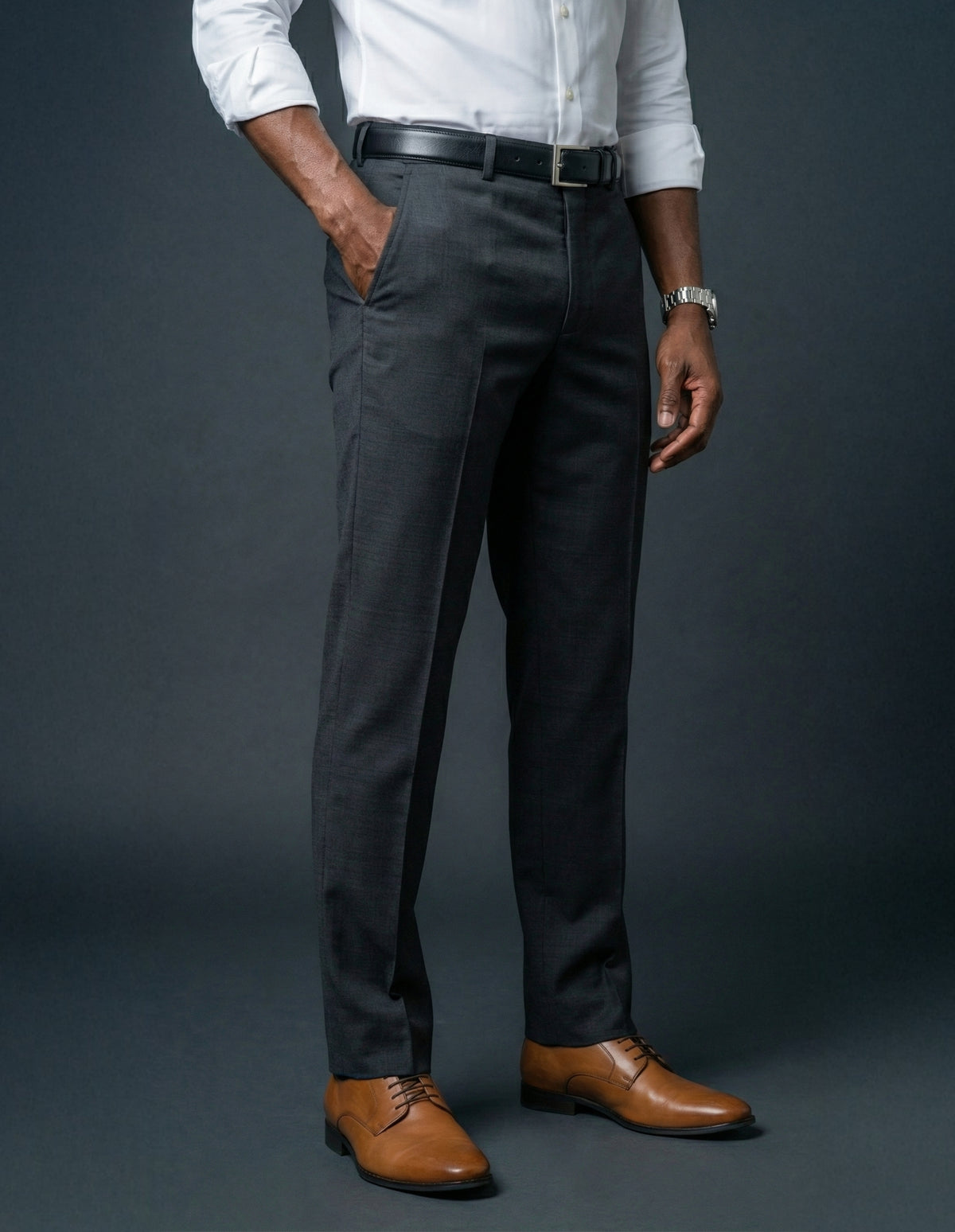 Tech Wools Charcoal Dress Pants – Stantt